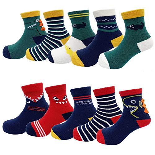 10 pares de calcetines para niños niñas algodón lindo 1-12 años