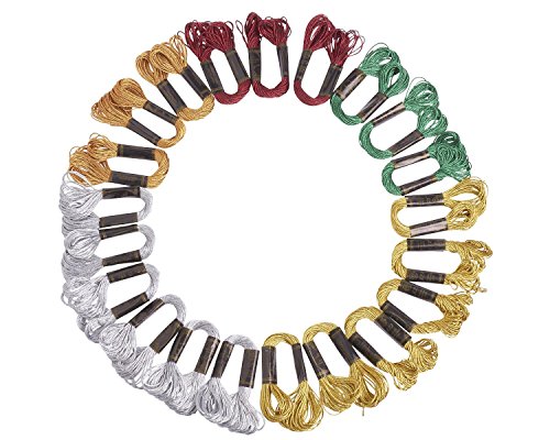 Metallic-Sticktwist, Vorratspackung, 21 Döckchen, 12-fädig, Lauflänge 8 m
