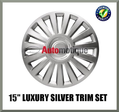 KIA RIO 01-05 15" LUXURY WHEEL TRIM HUB CAP SET SPARK BRAND NEW