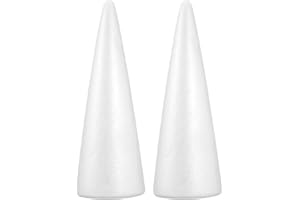 HEALLILY 2pcs 38x13.5cm Foam Cone Cone Shapes Christmas Tree Foam Mold for DIY Modeling Craft Floral Arranging Supplies