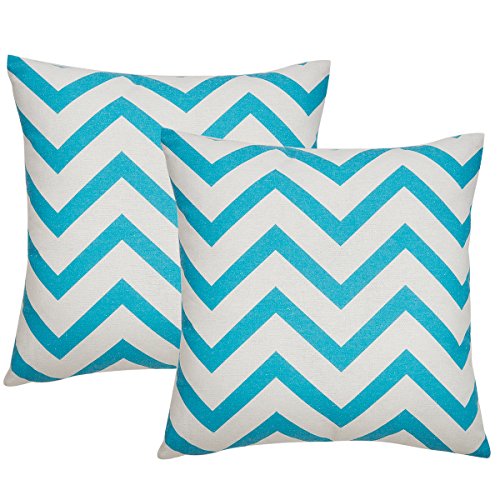 Avanzza 2er-Set Kissenhülle / Kissenbezug 40x40 cm in Türkis für Kissen, Sofakissen / Sofa Kissen und Dekokissen / Deko Kissen aus der Linie Decor Chic