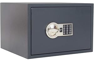 Profirst Armoire forte Tau 300 S2 acier Serrure électronique anti-perçage Poignée rabattable Coffre-fort Alimentation de secours 1 tablette réglable matériel de fixation inclus