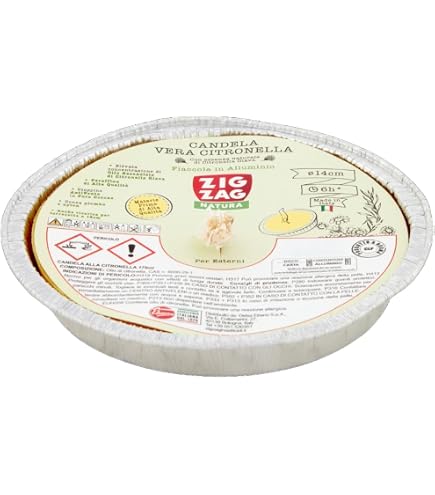 Bougie Anti-Moustiques Citronnelle De Java - 80 Heures, Pot En Verre Avec Bouchon Bois, Cereria Di Giorgio