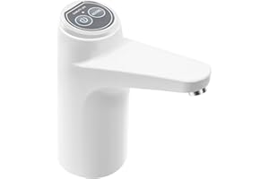 BATHRENA Elektrische Wasserflaschenpumpe, Tragbar und Wiederaufladbar, Automatischer Wasserspender für Zuhause, Büro, Küche und Camping (Weiß)