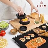 Kit de Prensa de Hamburguesas con Esterilla Antiadherente - Burger Chef de Krom 