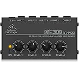 Behringer MX400 Micromix Low Noise 4 Channel Mono Line Mixer