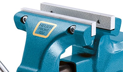 HEUER Wechselbacken für HEUER Schraubstock 120 mm, Stahl, gehärtet, verzinkt, wend- und wechselbar, eine Seite glatt, andere Seite geriffelt - 2