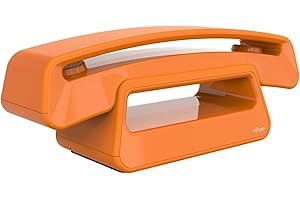 ALCATEL Epure Iconic - Teléfono Inalámbrico DECT - Diseño Vintage - Gran Pantalla Gráfica Altamente Legible - Manos Libres - Bloqueo de Llamadas - Naranja