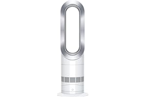 ‎DYSON Dyson Hot+Cool Jet Focus AM09 - High Performance Cooling Fan and Fan Heater (White/Silver)