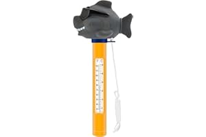 TAIMEIMAO Pool Thermometer Schwimmend,Leicht Ablesbar Wasser Temperatur Thermometer,Schwimmbadthermometer,mit String Bruchfest,Geeignet für Swimmingpool,Tubs (Haie-Grau)