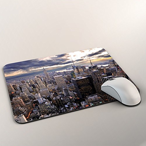 Städte 10007, New York, Mousepad Anti Rutsch Unterseite für Optimalen Halt Kompatibel mit allen Maustypen (Kugel, Optisch, Laser) Ideal für Gamer und für Grafikdesigner. - 2