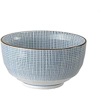 TOKYO design studio sendan Cuenco 12,8 x 6,8 cm, Color Blanco y Azul