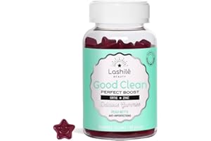 Lashilé Beauty - Complément Alimentaire - Peau Nette & Anti-Imperfections - Régule le Sébum & Purifie - Good Clean Vitamines - Made in France- Bardane, Ortie, Zinc - Cure 1 Mois 60 Gummies