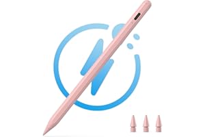 KECOW Stylet Tactile 5ème Génération pour Apple Pen 2018 a 2023 Stylet Ipad avec Rejection de la Paume Stylo iPad avec Fonction de Détection D'inclinaison(Pink)