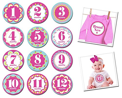 Sticky Bellies Baby Month Stickers - Kaliedoscope Cutie