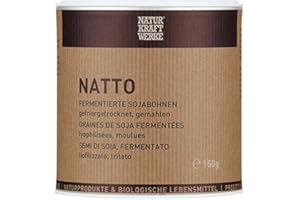 NATURKRAFTWERKE NATTO fermentierte Sojabohnen Pulver 150 g, reich an Vitamin K2 & Nattokinase, GVO-frei, taditionelles japanisches Superfood