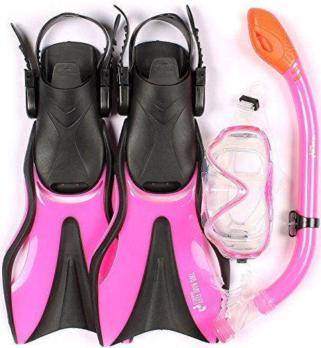 Two Bare Feet SK - TBF Combo FULL 3 Piece KIDS SILICONE Set - Mask + Fins + Snorkel Set