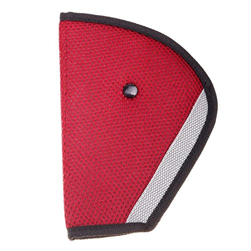 JaneDream 1 Pc Adjuster Kid Seat Belt Pad Clip Washable,Do Not Fade,Do Not Shrink,Without Distortion Wine red