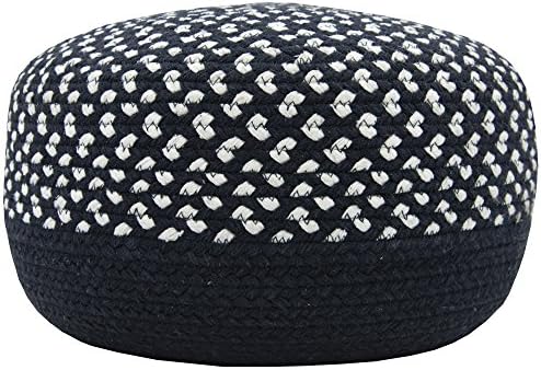 Nattiot Children House 100% Polyester Beanbag Pouffe Round Comfortable and Practical Dimensions 35 x 20 cm Black and White High Quality