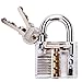 Produktbild G2PLUS Transparents Schloss Schlössern Vorhängeschlösser Übungsschloss mit 2 Stabilen Schlüsseln für Schlosser Anfänger