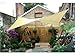 Produktbild PEREL Sonnensegel Sonne Quadrat Viereck Rechteck Garten Sonnenschutz Wasser abstoßend 5m x 5m Farbe: beige