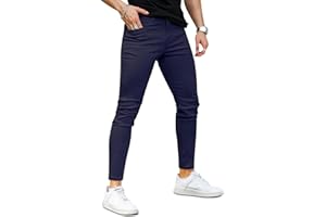 GINGTTO Jeans Skinny Uomo Slim Fit Super Elasticizzati Denim Pantaloni Casual Jean