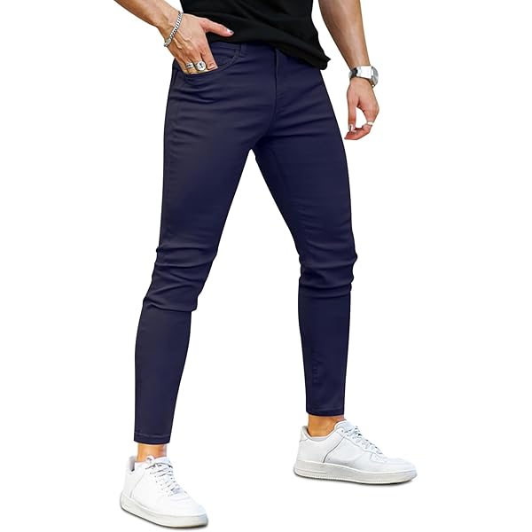 Lo Strappo Jeans Skinny Elasticizzati Da Uomo, Strappati, Super Comodi, In Jeans Uomo Strappati - Foto 4