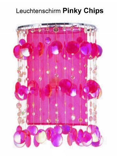 "Pinky Chip pink" trendiger Leuchtenschirm aus hochwertigem Kunststoff Teilen und Organza Stoff