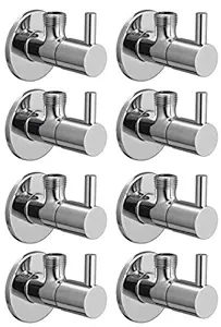 Ivaan Angle Cock Flora Brass Chrome Plated - Set Of 8