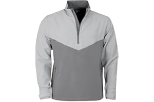 CALLAWAY APPAREL Callaway Golf Mens Heathered 1/4 Zip SwingTech Water Resistant Golf Wind Jacket