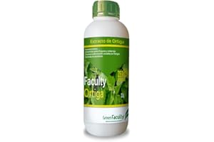 GreenFaculty - Purín de Ortiga - Insecticida Fungicida Ecológico. Plantas de Interior, Exterior, Jardín y Huerto. Antiplagas Pulgones, Araña Roja y Hongos. Estimula el Crecimiento. Líquido 1L