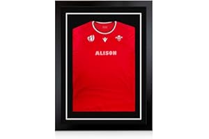 Alison Kingsgate 80×60cm Football Shirt Frame | Deep 3D Box with Black Mount- 40×58cm Window for Sports Shirt Display | Cricket, Marathon Jersay | DIY Mount Kit with Perspex Front | Matte Black