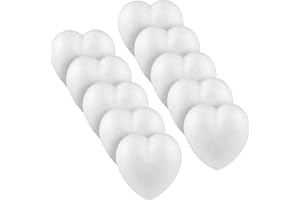 ALIPIS 10Pcs Coeur en Mousse Boules en Mousse Artisanales Boules en Mousse De en Forme De Coeur Modelage Bricolage Fournitures D'artisanat Ornements pour La Maison