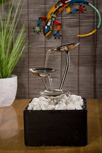 Köhko Zimmerbrunnen "Flamenco" Dekobrunnen mit Steinbecken