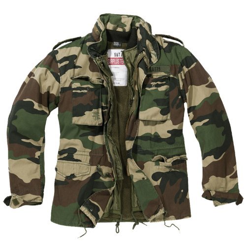 Surplus Vintage Jacke M65 Regiment, Gr_e L, woodland