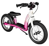 Bikestar Vélo Draisienne Enfants pour Garcons et Filles DE 2-3 Ans  Vélo sans pédales évolutive 12 Pouces Classique  Rose & Blanc