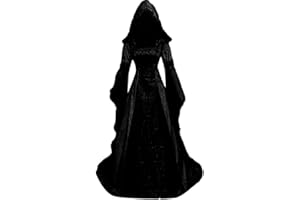 WOLFLEAGUE_VÊTEMENTS Wolfleague Femmes Robes MéDiéVale Manches Longues Parti Costume DéGuisements Halloween De MariéE Gothique Robe