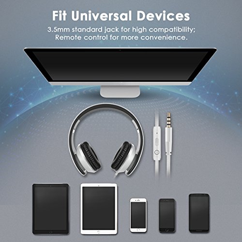 Crabot I65 On Ear KopfhÃ¶rer Tragbarer und Faltbarer Headset mit Mikrofon LautstÃ¤rkeregelung Freisprech-und Faltfunktion bequemen verstellbaren Ohrmuscheln geeignet fÃ¼r iPhone Smartphones PC und MP3