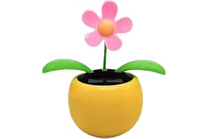 Exuberia Solar Powered Dancing Flower,Car Dashboard Shaking Head,Solar Car Dancing Decoration Ornaments,Solar Dancing Flowers Shaking Head Car Ornaments,Car Toy,Flower Swing Car Accessories