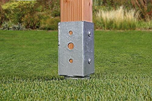 GAH-Alberts 208370 Einschraub-Bodenhülse für Vierkantholzpfosten – feuerverzinkt, 71 x 71 mm - 7