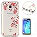Produktbild Samsung Galaxy J3 2016/2015 Hülle Transparent Weiche Silikon Schutzhülle,Weicher Flexibel Klar Gel Silikon TPU Hülle Superdünn Stoßfest Tasche Telefon-Kasten Schutz Tasche Schutzhülle Durchsichtig Handyhülle Silikon Case Schale für Samsung Galaxy J3 2016/2015 with Beautiful Colourful Pattern Design-Rosa Blumen-Schmetterling