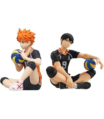 Tongyundacheng Lot de 4 figurines Haikyuu Hinata Shoyo/Tobio Kageyama/Tsukishima Kei Figurine Modèle 7 cm Mini personnage Statue en PVC Décoration de la maison Ornements de bureau
