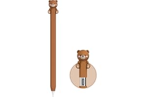 NIUTRENDZ Coque Silicone Vache Mignon pour Apple Pencil Housse Protection Skin (USB-C) Accessoires [Apple Pencil, Brun]