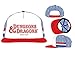 Produktbild NJ Screen Prints Dungeons & Dragons Logo Snapback Cap Baumwolle weiß blau rot
