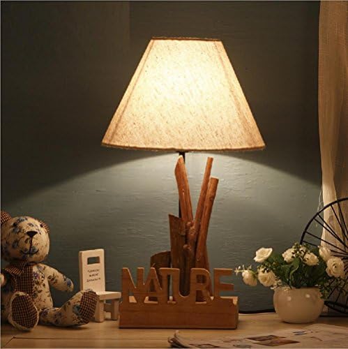 WGE American Creative Woodeneuropean Table Lamp Bedroom Bedside Table Lamp Bar Tree Decoration