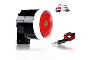 DC 12V Red Wired Horn Sirene Sound Alarm System Warnhorn für Home Security 120dB