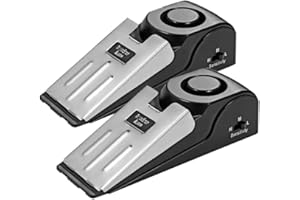 ThreeH Alarm ogranicznika drzwi, 2 sztuki, 120 dB, głośny przenośny alarm wejściowy, narzędzia bezpieczeństwa do domu, domu, mieszkania, hotelu, podróży