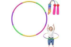 AVCXEC Hula Hoop per Bambini, Hula Hoop Bambina 4 Anni con Jump Rope, Cerchi Hula Hoop Bambini Piccoli Smontabile, Hula Hoop Bambini Fitness 60 cm per Sport, Divertimento, Ginnastica, Danza