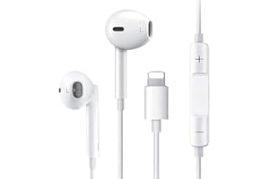 UCGOU Auriculares para iPhone,Auriculares con Aislamiento de Ruido Soporte Control de Volumen de Llamadas,Cascos Cable In Ear Compatible con iPhone 12/12 Pro/14/14 Pro/13/13 Pro/11/11 Pro/XR/X/XS/7/8/8 Plus