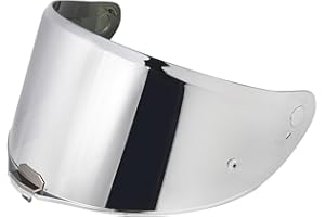 VCOROS Visiera Casco,Visiera Lente Per FF811/VECTOR II/Citation II,Sostituzione della Visiera della Lente del Casco del Parabrezza del Motociclo,Accessori per Caschi da Moto (Argento cromato)